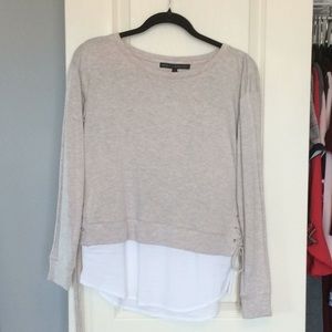 Beige sweater with undershirt from WHBM